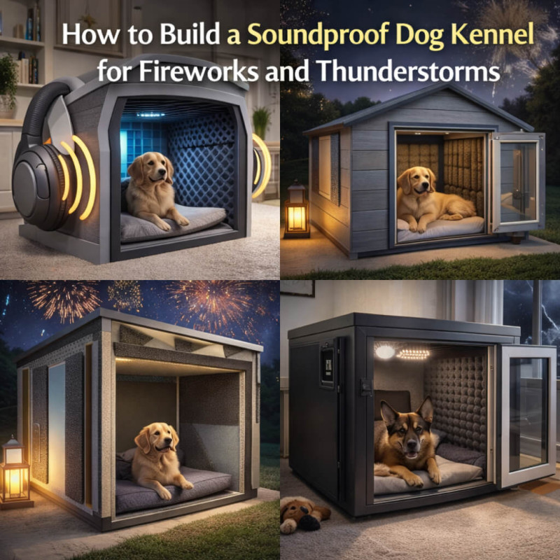 How to Build a Soundproof Dog Kennel for Fireworks and Thunderstorms