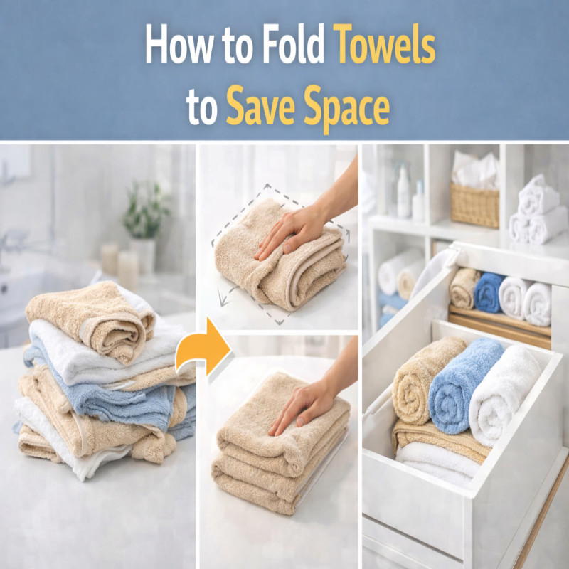 how to fold towels to save space