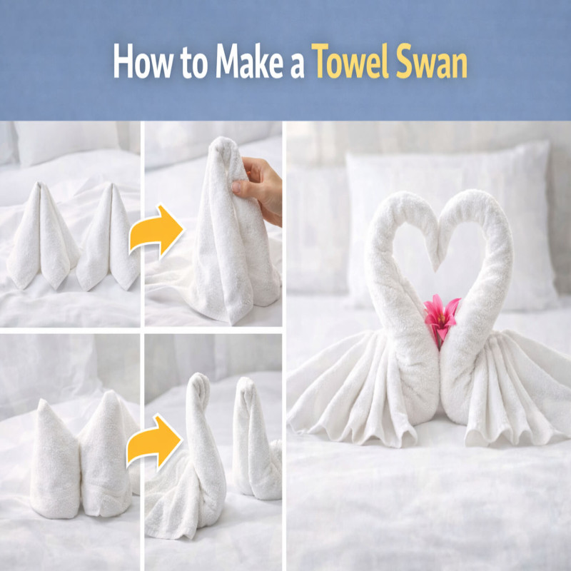 How to Make a Towel Swan