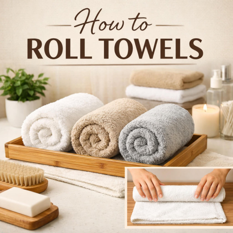 How to roll towels