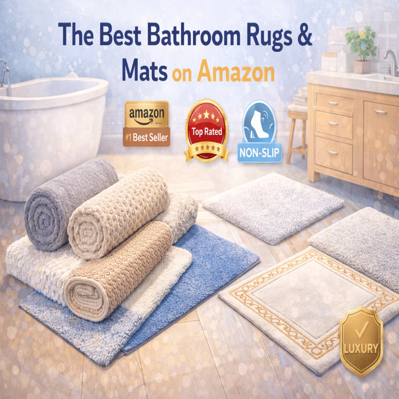 The Best Bathroom Rugs & Mats on Amazon Including Non Slip, Luxury